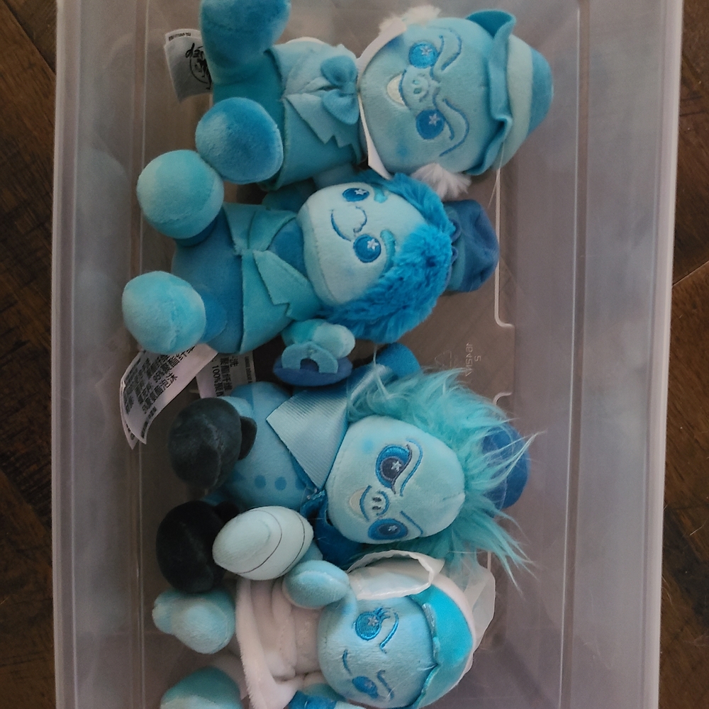 Blue Plush Toy Set
